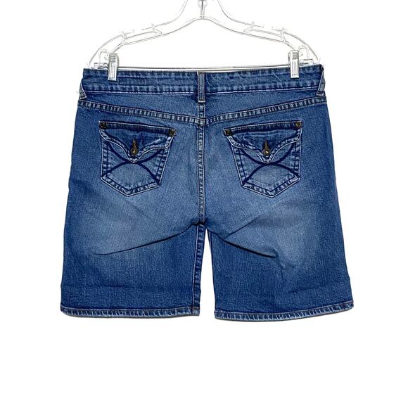 dELiA*s Pants - Delias Reese Bermuda Jean Shorts Juniors 11/12 Vintage Y2K Casual Preppy Stretch